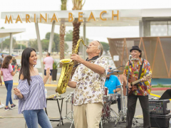 Marina Beach has a summer season food truck and live music series on Thursdays.
